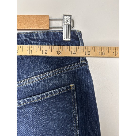 Old Navy Blue Denim Jean Skirt Button Fly Higher High-Rise Women's Size 6 - Picture 5 of 9